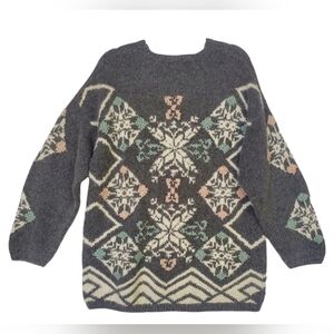NWT Vintage Lambswool Angora Grandpa Sweater Nordic Knit EUC! Unisex!